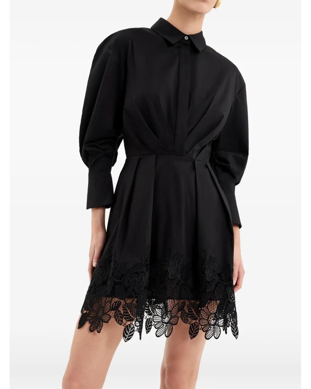 Rebecca Vallance Black Claribelle Long-Sleeve Mini Dress