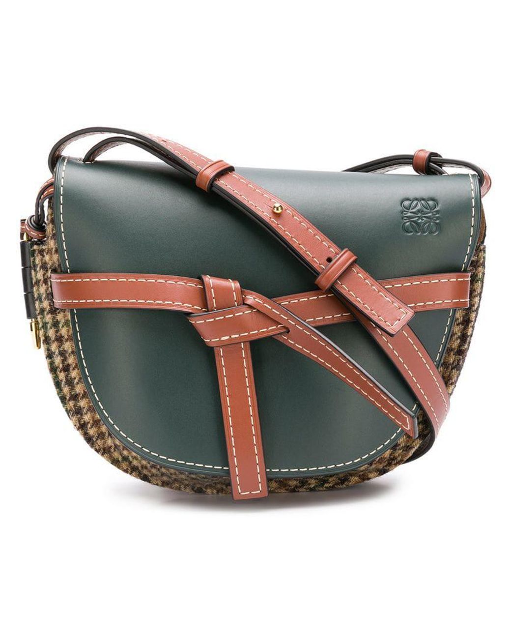 Green Gate mini leather cross-body bag, LOEWE