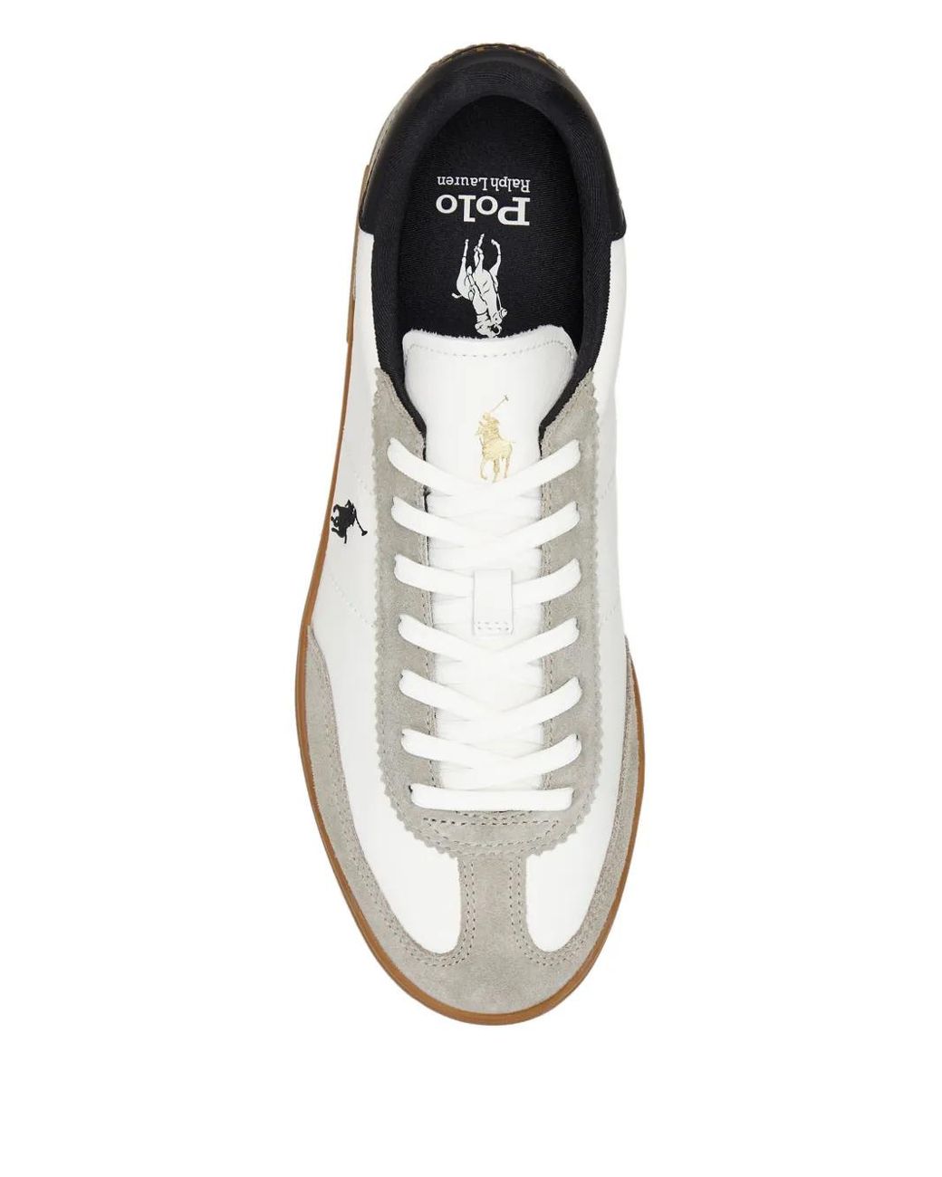 Polo Ralph Lauren White Bedford Panelled Low-Top Sneakers for men