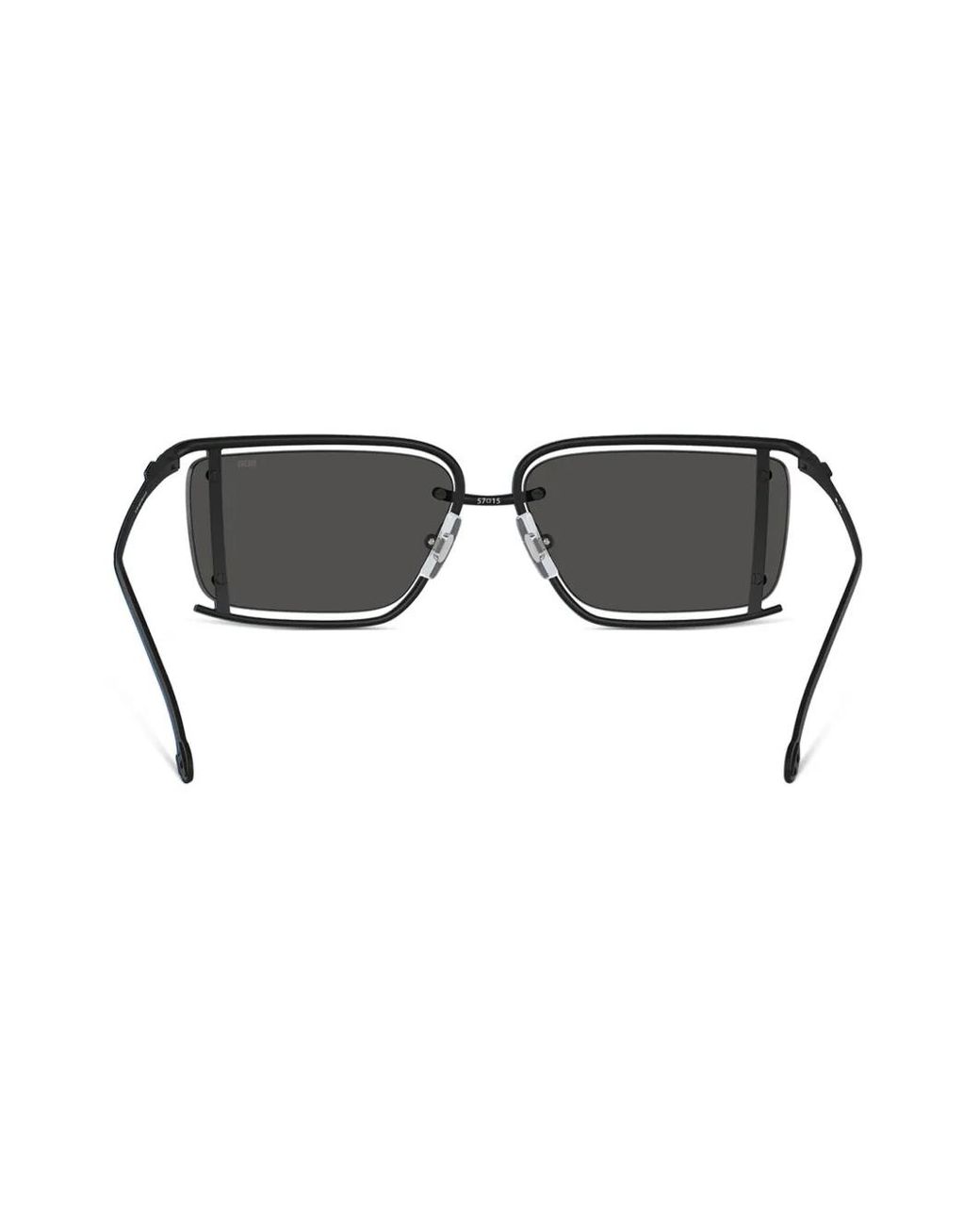 DIESEL Black Rectangle-Frame Metal Sunglasses