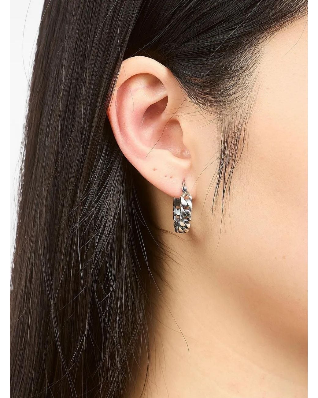 MM6 by Maison Margiela Natural Chain Earrings for men