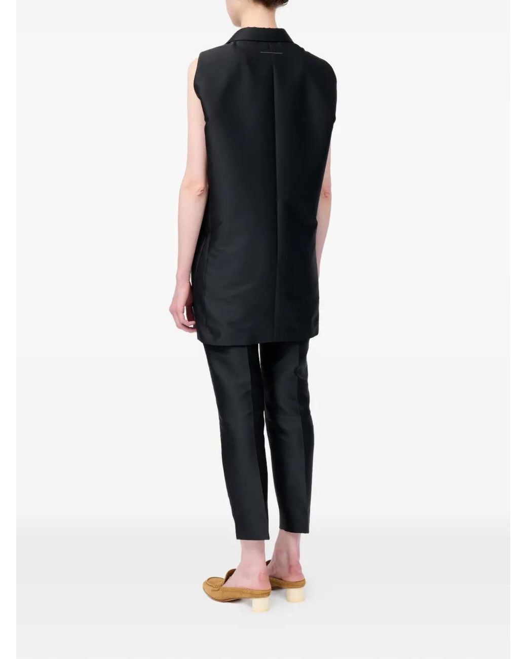 MM6 by Maison Margiela Black Sleeveless Waistcoat