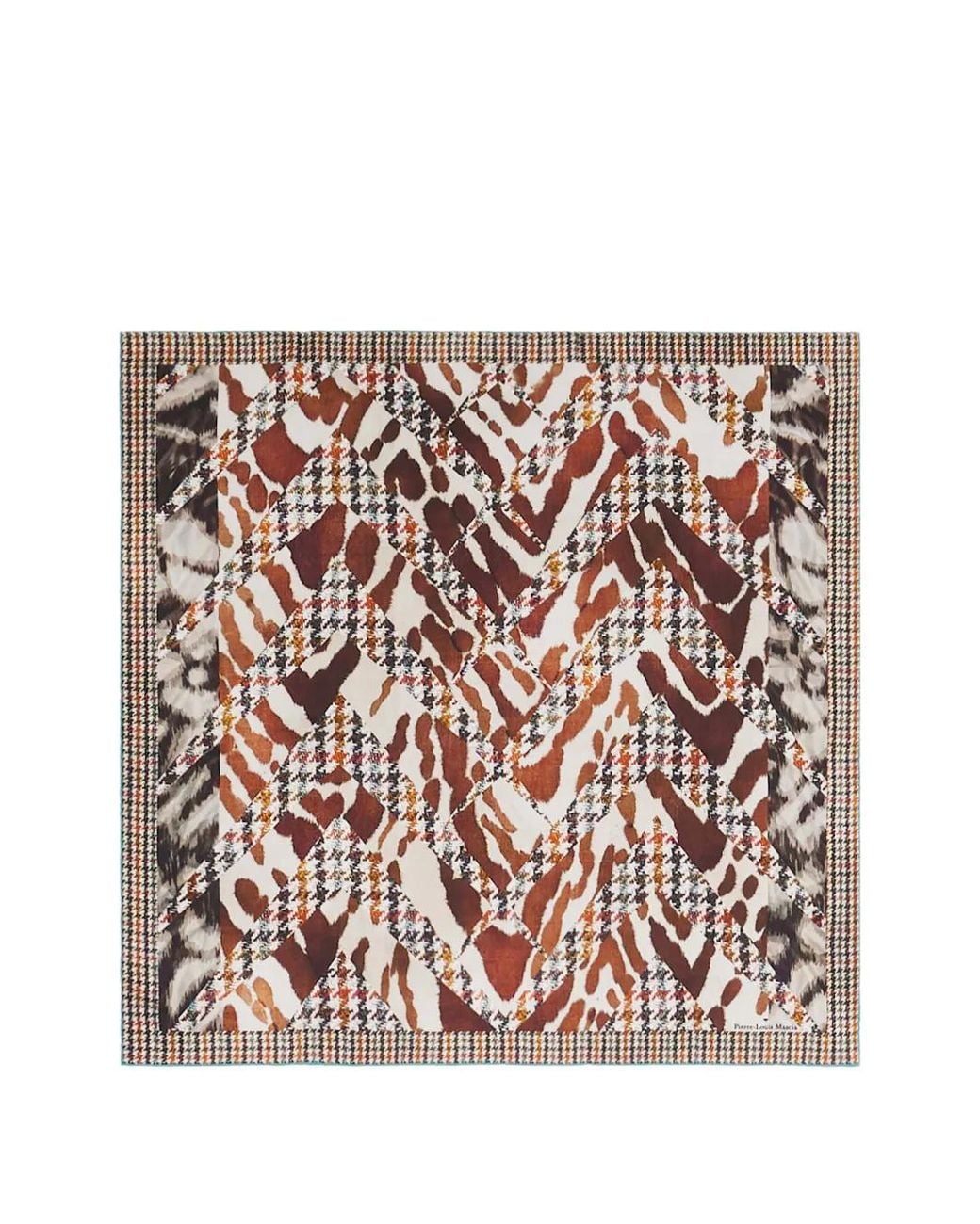 Pierre Louis Mascia Pink Patterned Square Scarf