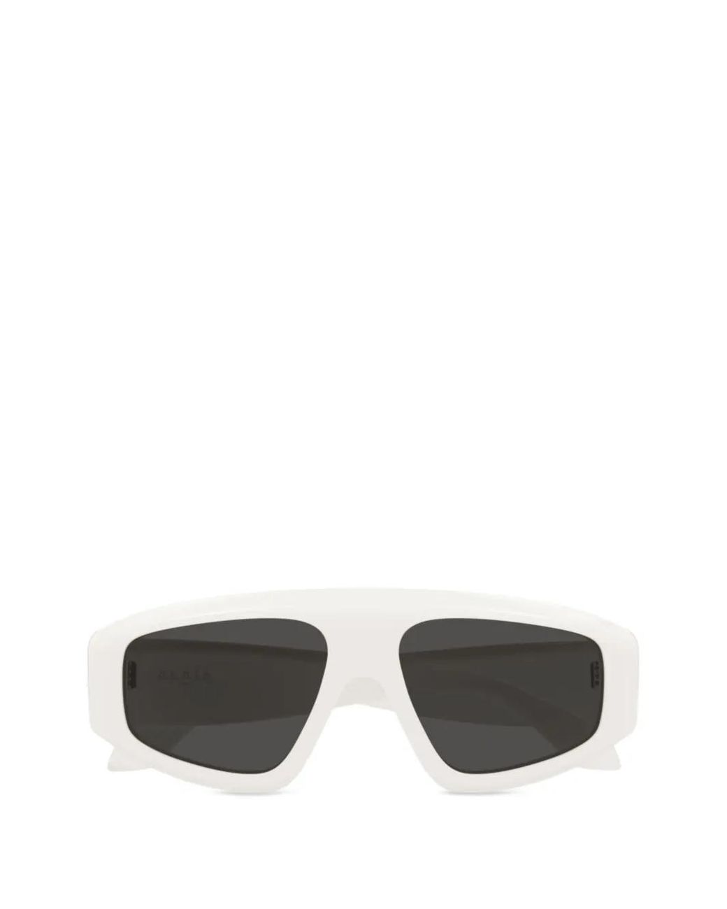 Alaïa White Shield-Frame Sunglasses
