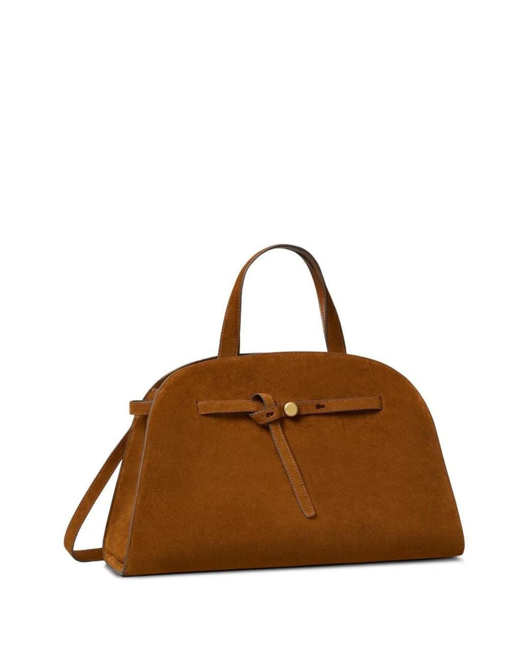 Tory Burch Brown Romy Suede Bauletto Tote Bag