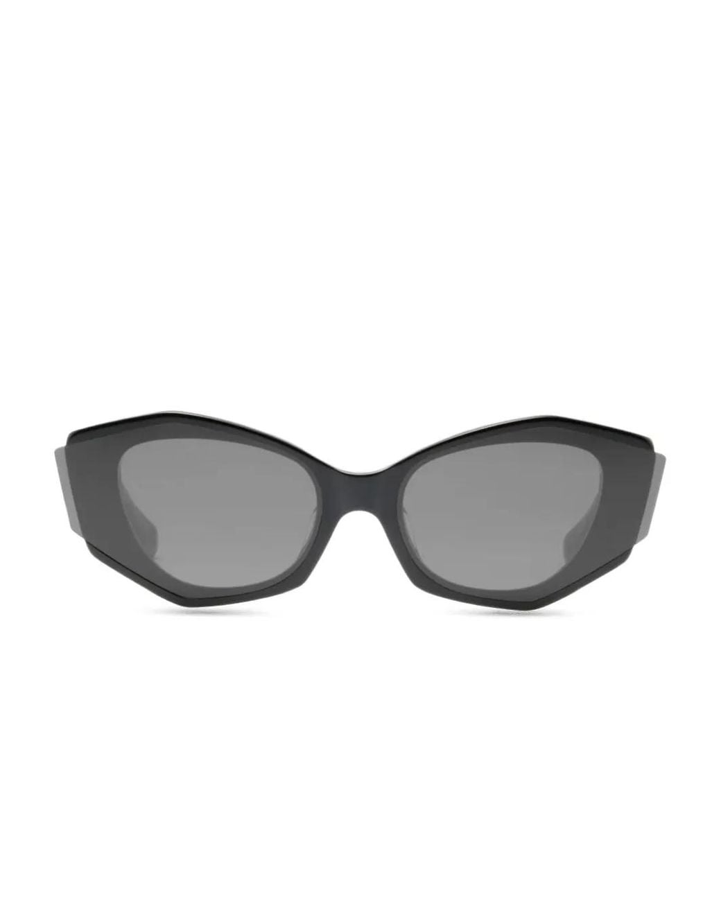 Dita Eyewear Gray Geometric-Frame Sunglasses