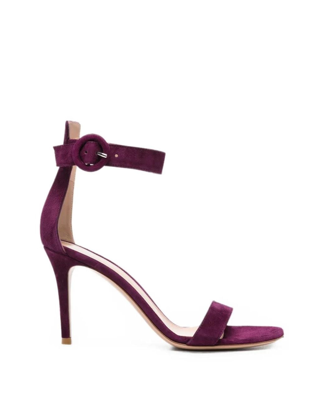 Gianvito Rossi Purple Buckle-Fastening Ankle-Strap Sandals