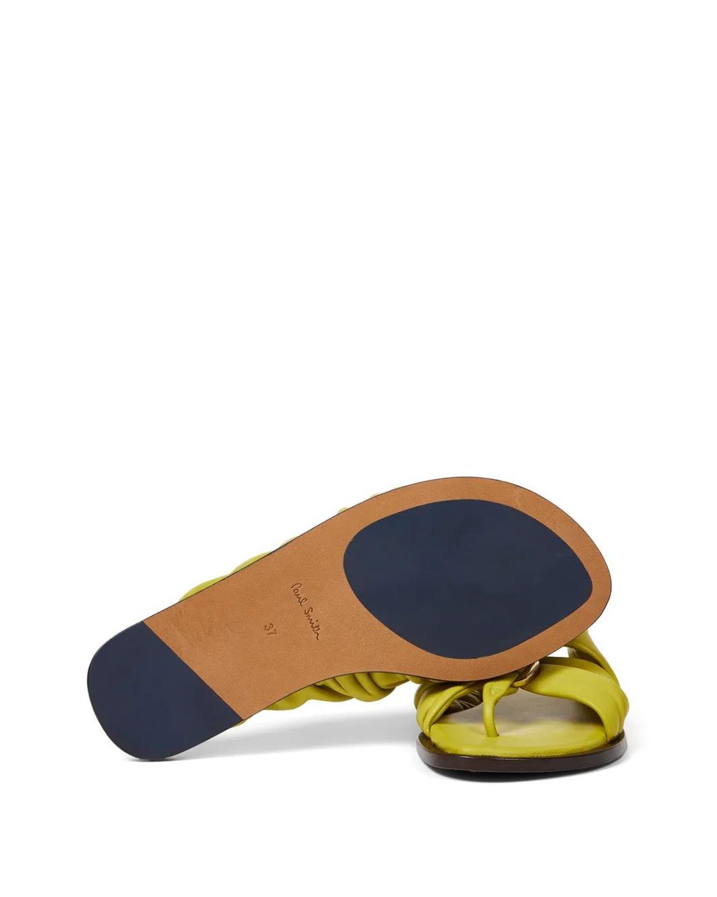 Paul Smith Yellow Lorrha Ruched Sandals