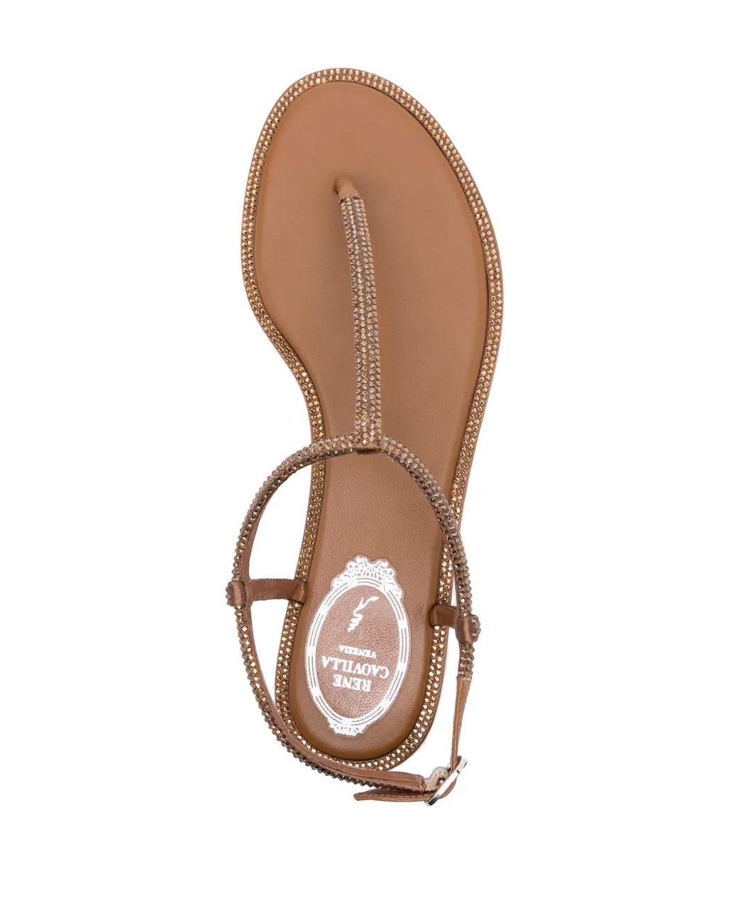 Rene Caovilla Brown Diana Sandals