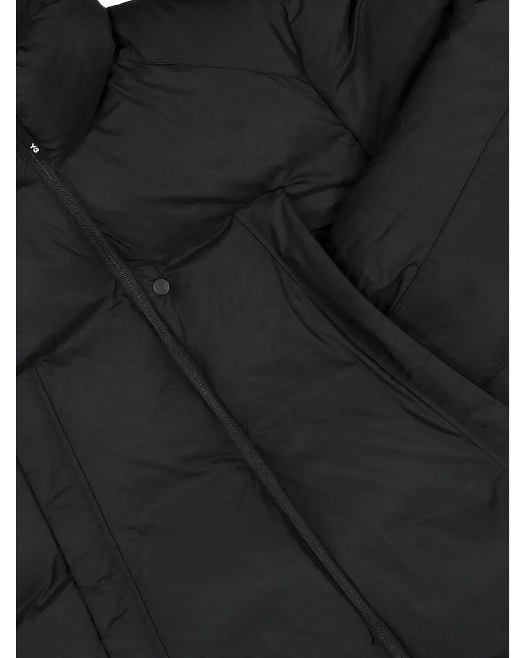Y-3 Black High-Neck Puffer Jacket