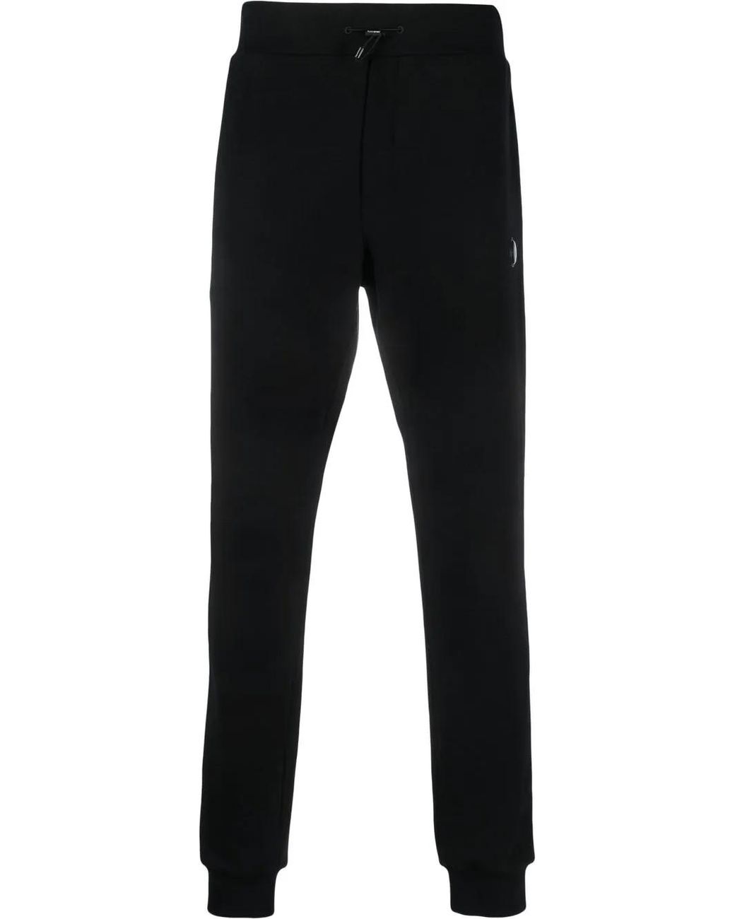 Philipp Plein Black Logo-Patch Track Pants for men