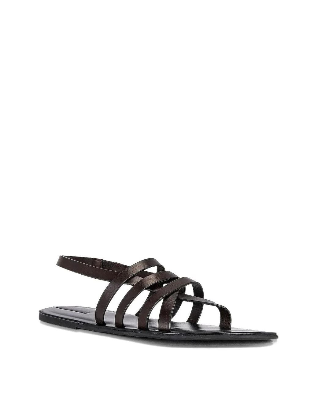 The Row White Leather Slingback Sandals