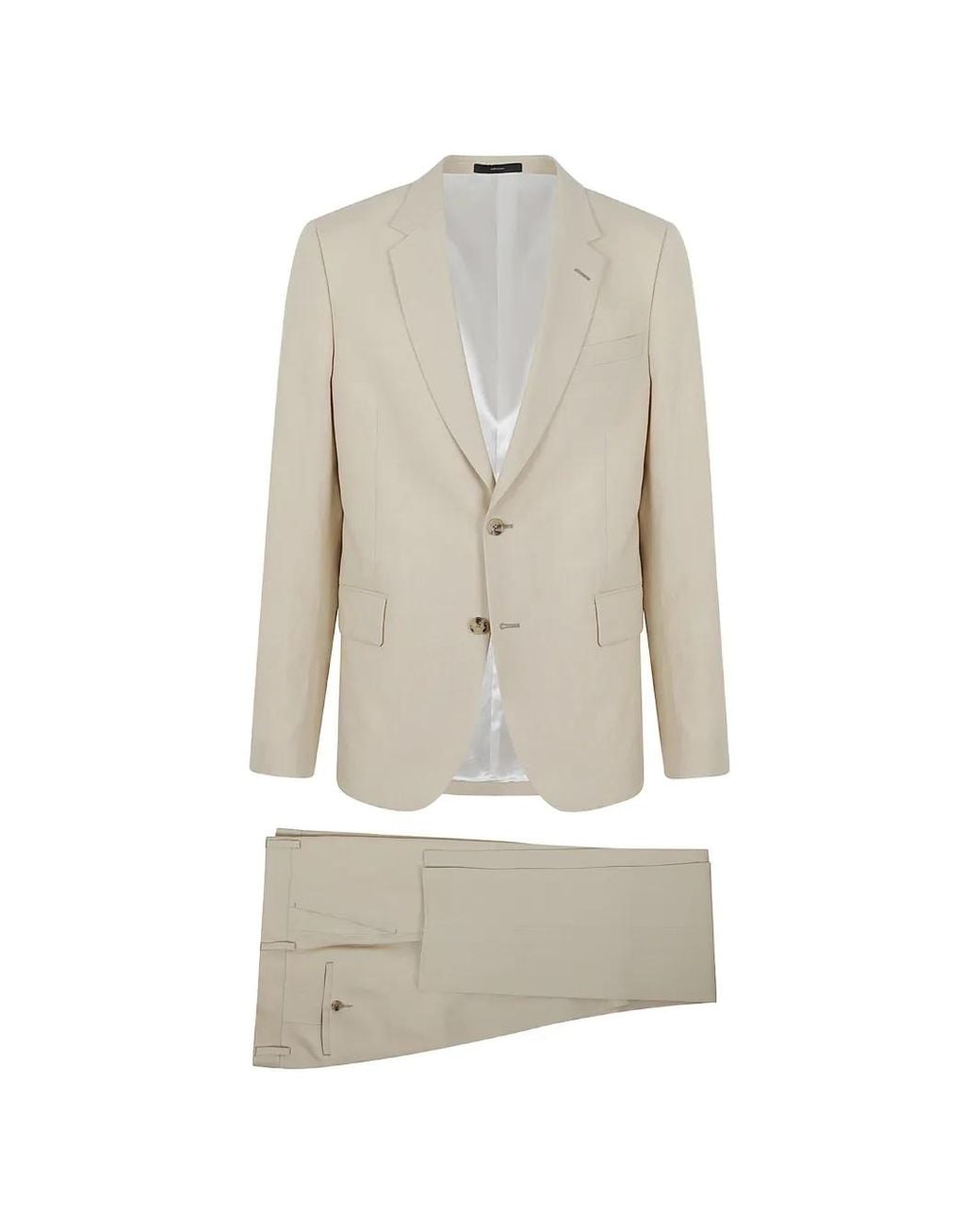 Paul Smith White Single-Breasted Notch-Lapel Suit for men