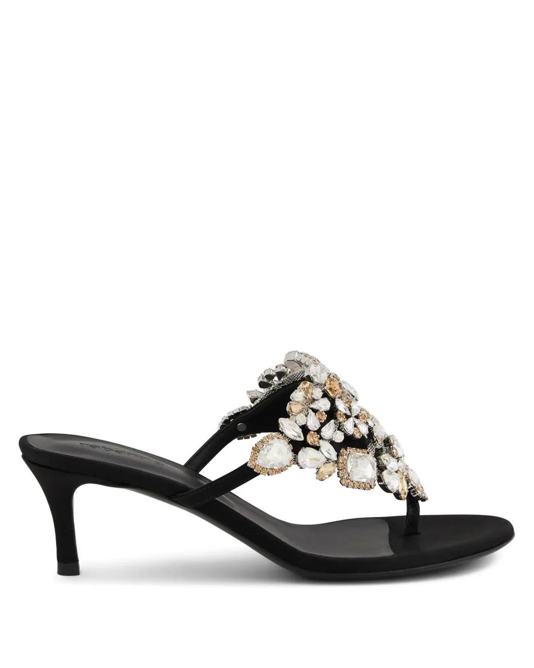 Rabanne Black Crystal-Embellished Sandals