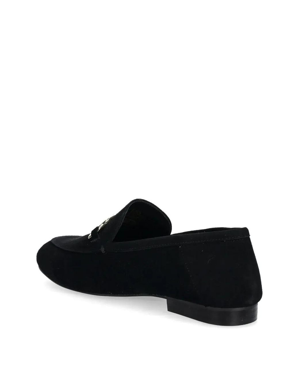 Guess Black Logo-Plaque Loafers
