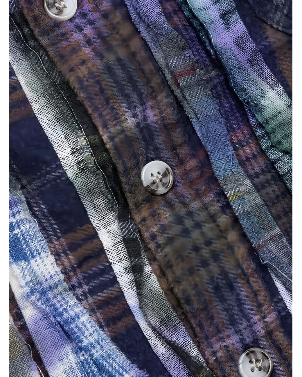 Camicia A Quadri di Needles in Blue da Uomo