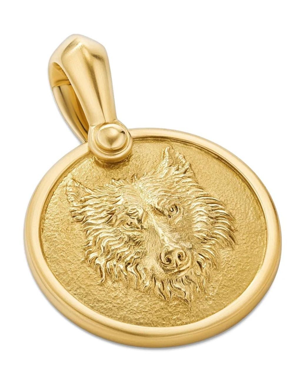 David Yurman Metallic 18Kt Petrvs Wolf Amulet (30.6Mm) for men