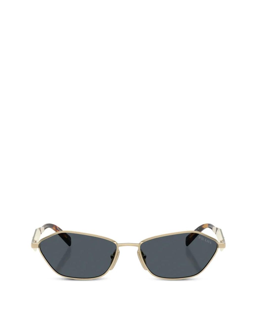 Prada Metallic Geometric-Frame Sunglasses