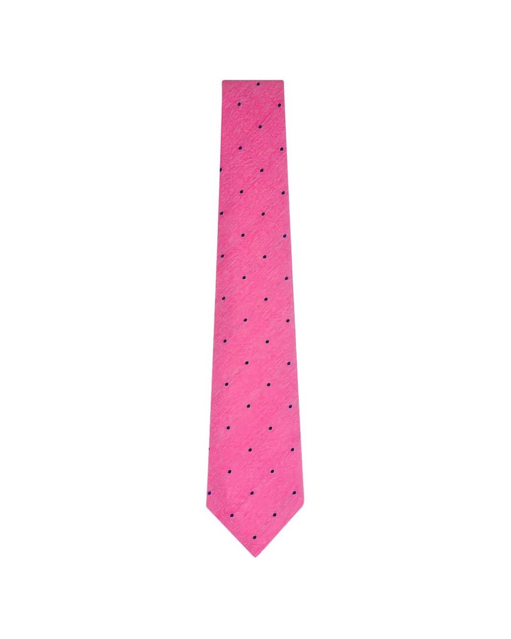 Kiton Pink Polka-Dot Silk Tie for men