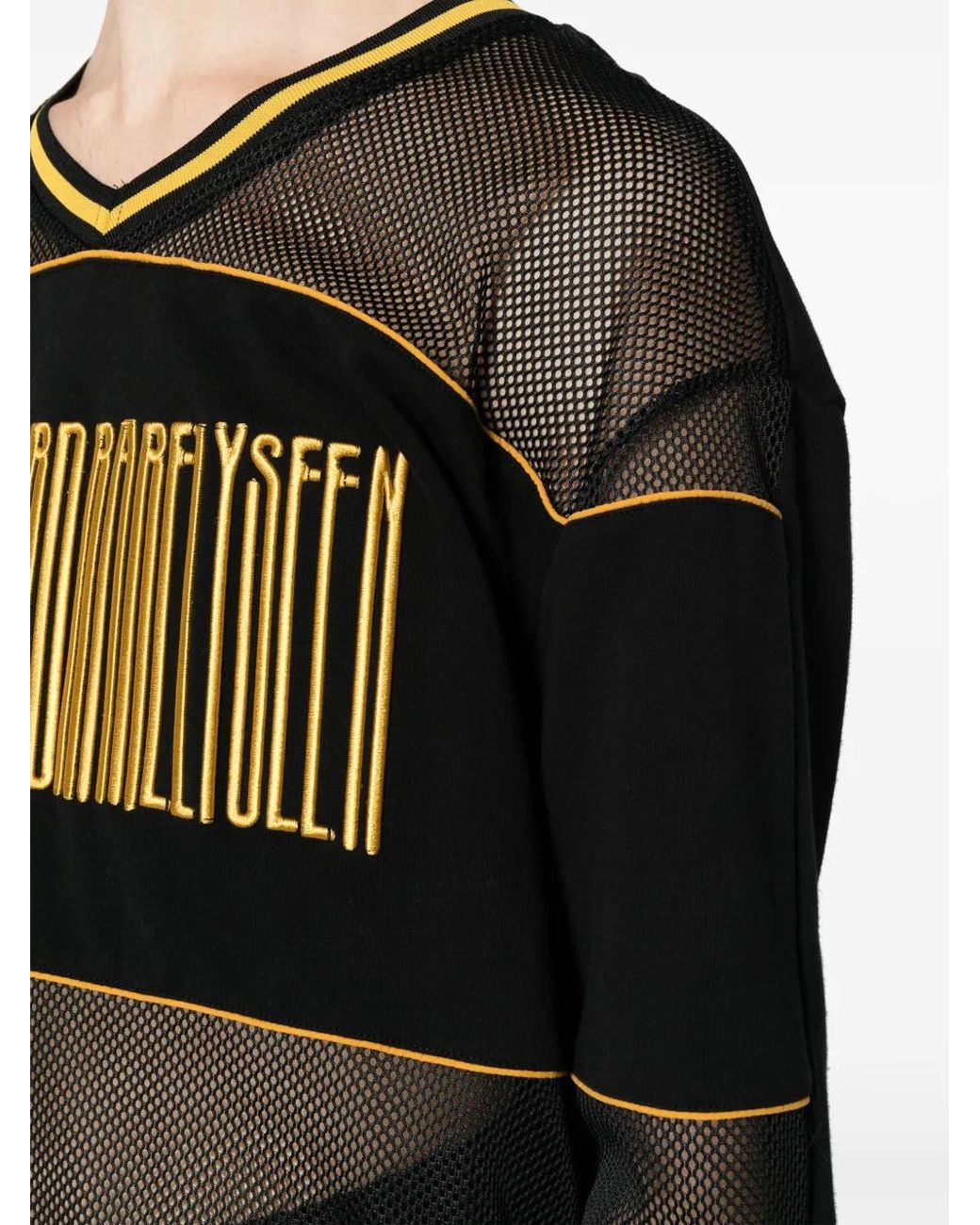 Mostly Heard Rarely Seen Black Logo-Embroidered Hybrid Sweatshirt for men