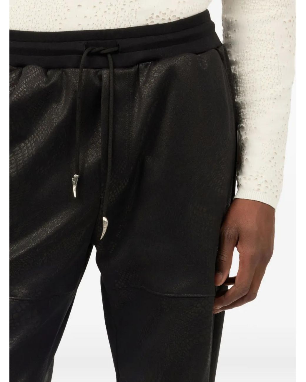Pantalones Con Motivo En Jacquard Roberto Cavalli de hombre de color Black