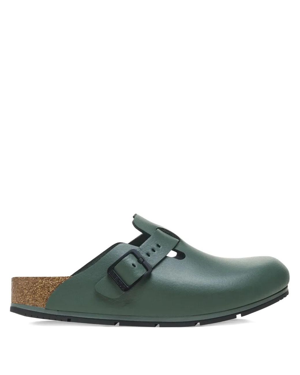Birkenstock Green Boston "Thyme" Leather Mules for men