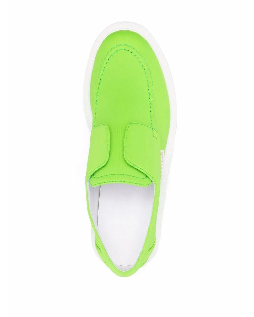 Le Silla Green Slip-On Leather Loafers