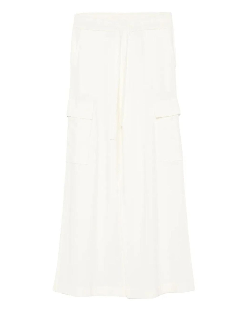 P.A.R.O.S.H. White Drawstring Pocket Trousers