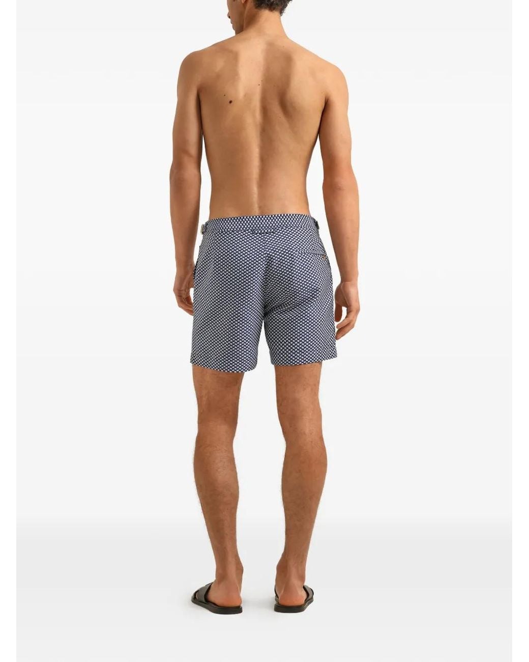 Orlebar Brown Blue Bulldog Jacquard Swim Shorts for men