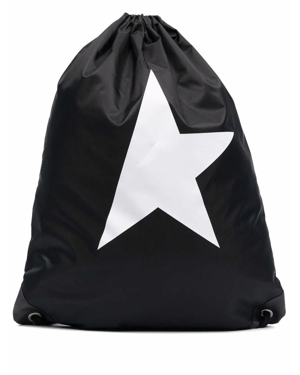 Golden Goose Deluxe Brand Black Star Collection Drawstring Backpack