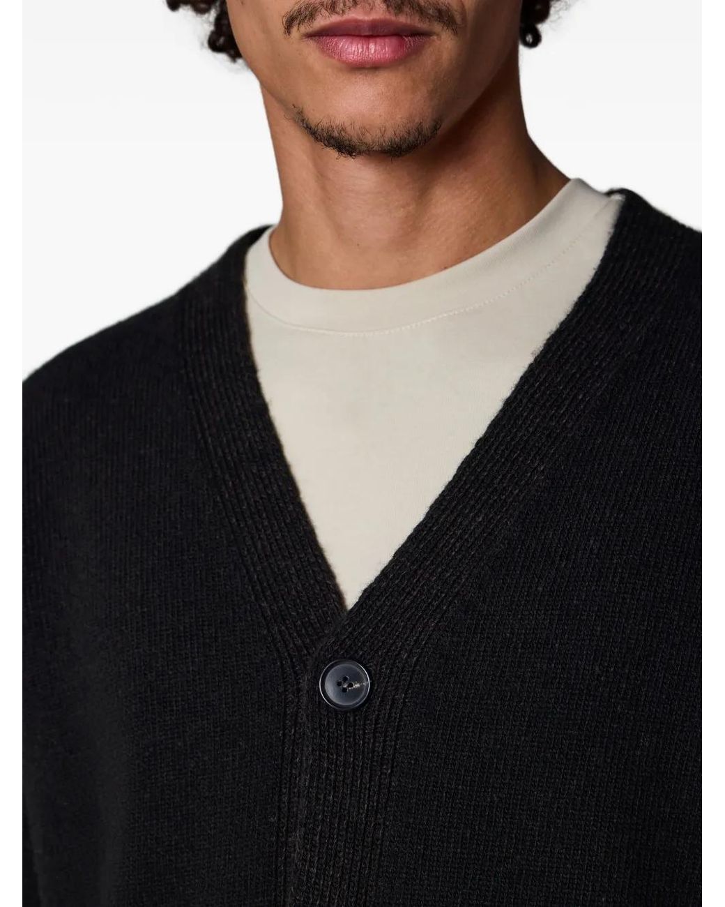 Paul Smith Black Lambswool Cardigan for men