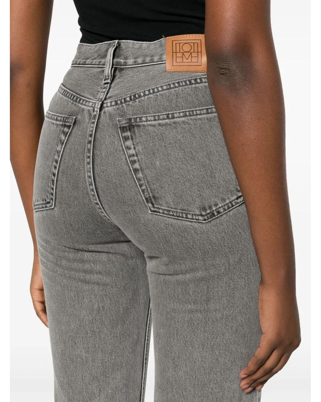 Totême Gray Classic Cut Straight-Leg Jeans