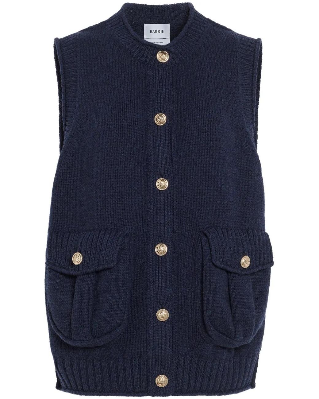 Barrie Blue Chunky-Knit Vest