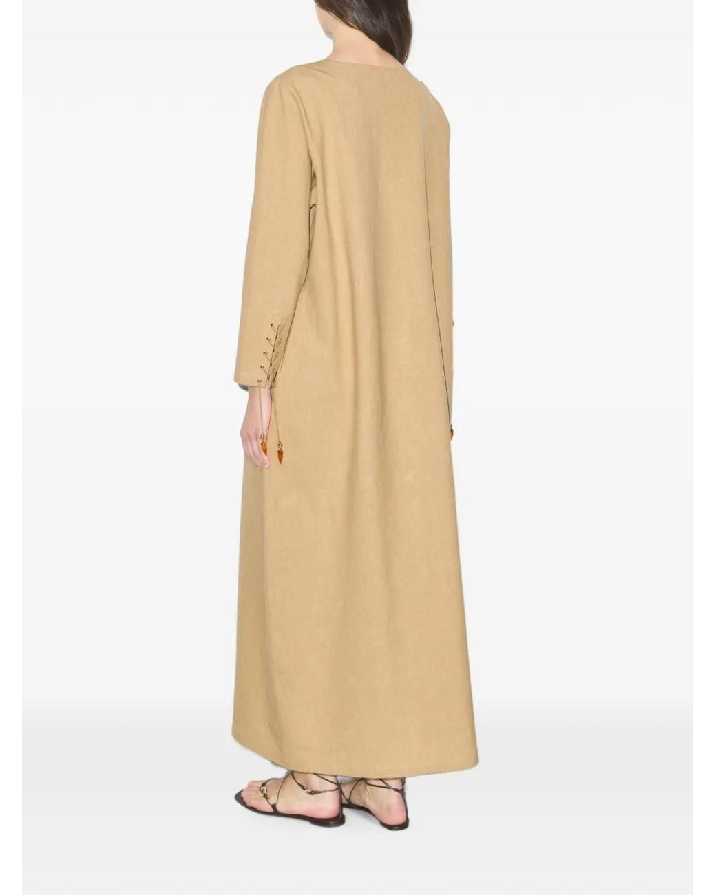 Tory Burch Natural Linen Caftan