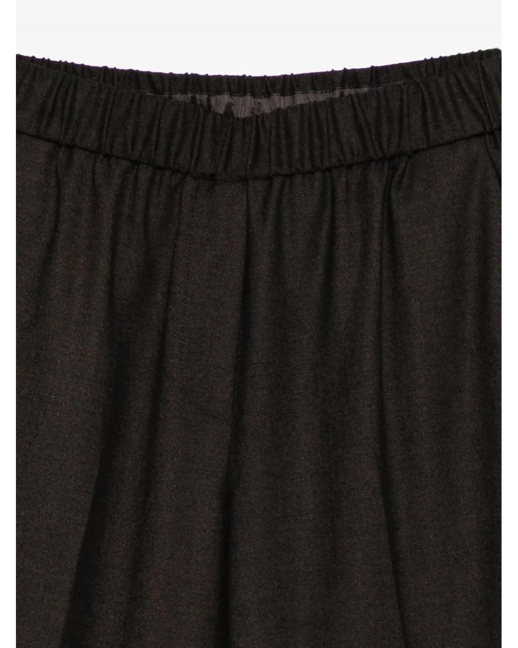 Antonelli Black Elasticated-Waist Trousers