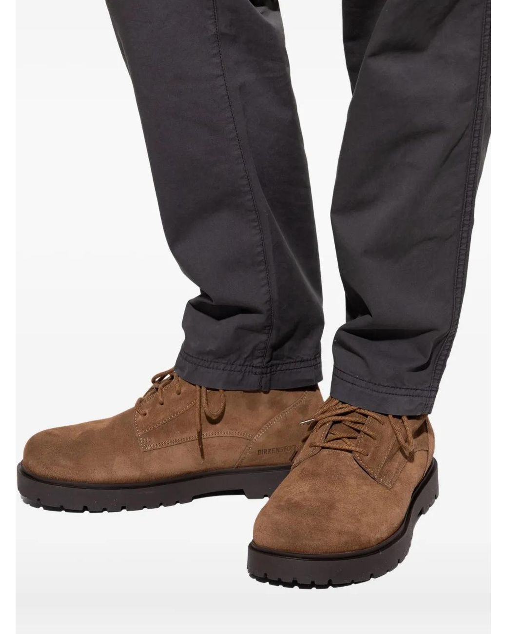 Birkenstock Brown Highwood Suede Lace-Up Ankle Boots for men