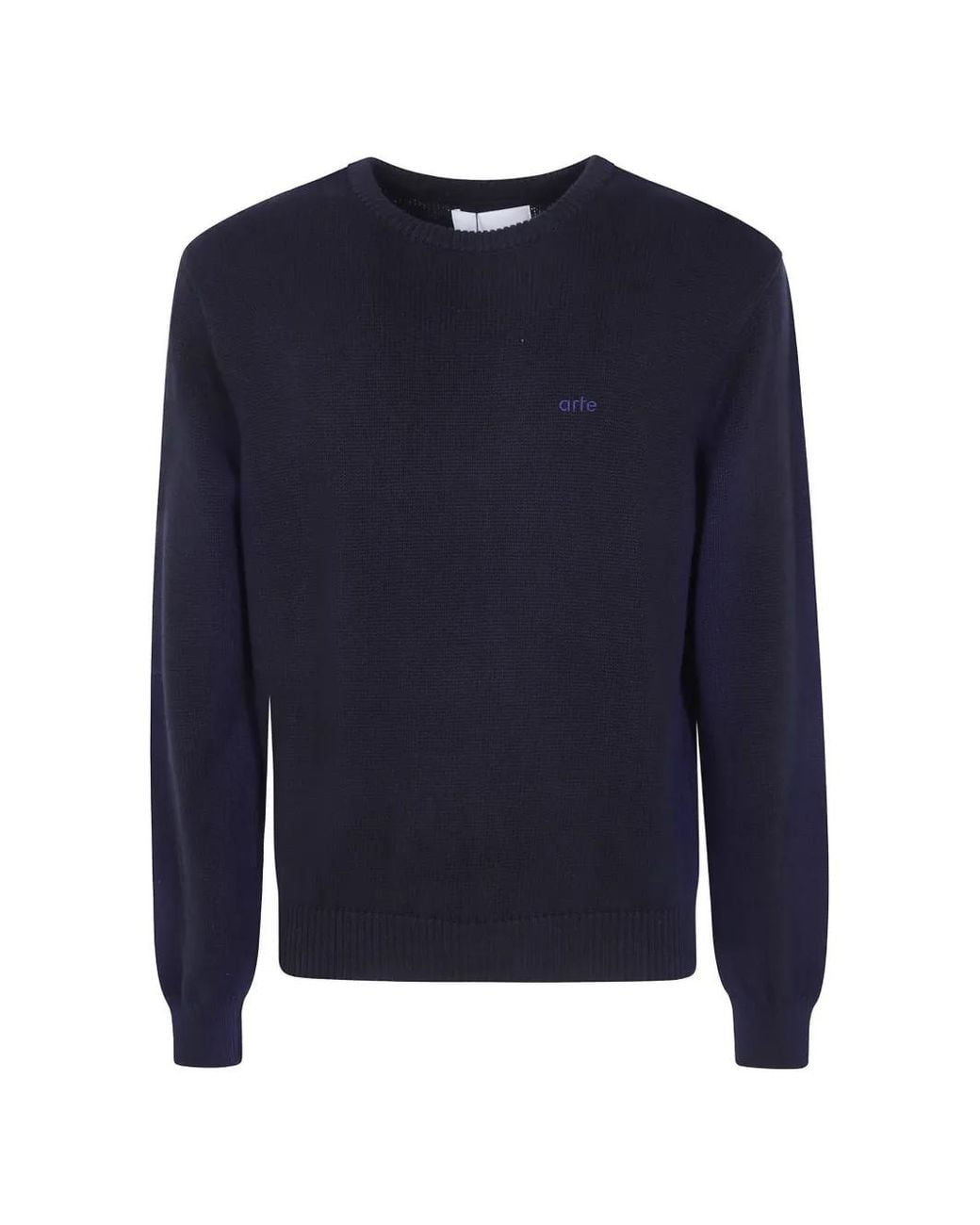 Arte' Blue Logo-Embroidered Knitted Sweater for men