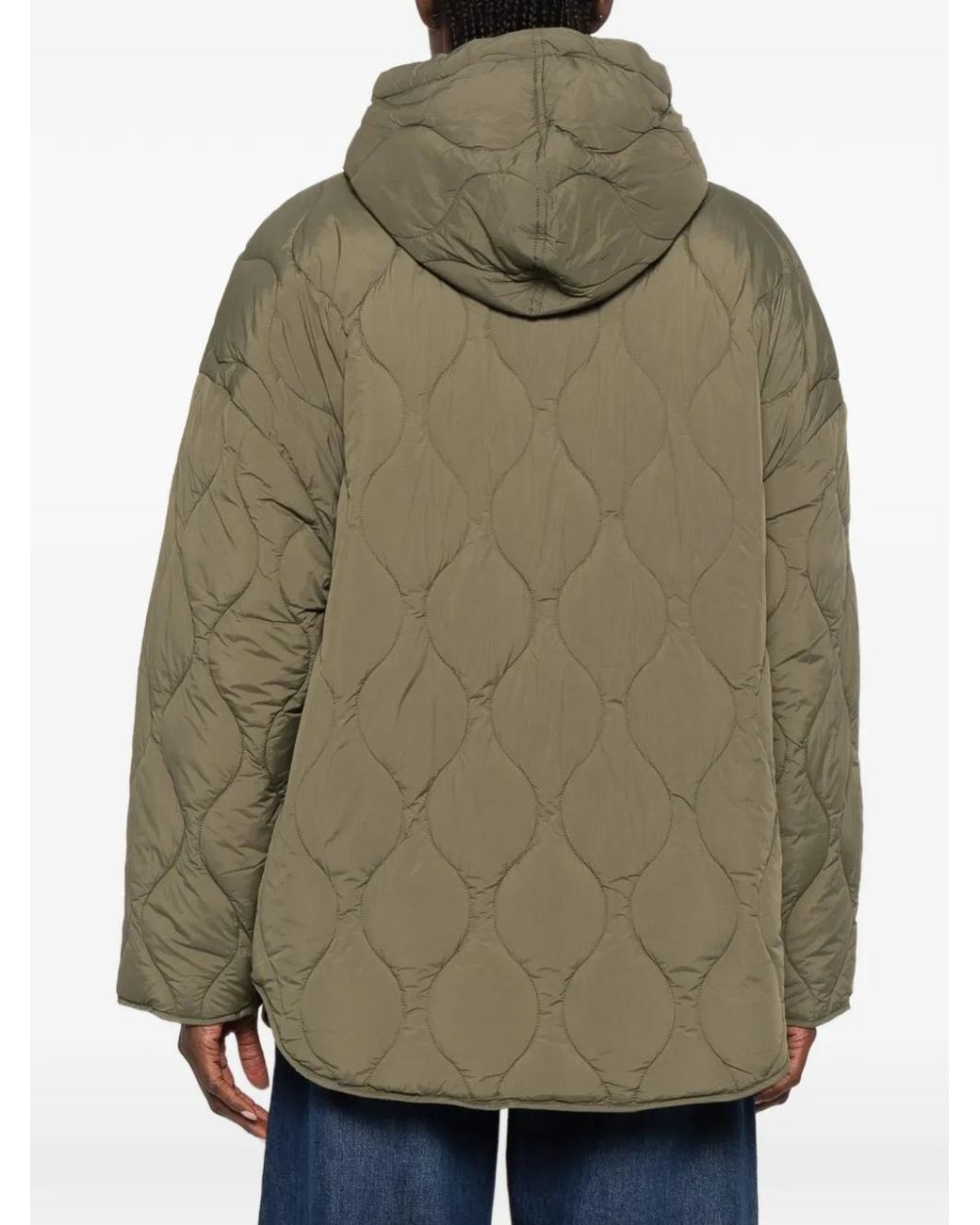 Closed Green Quilted Hooded Jacket
