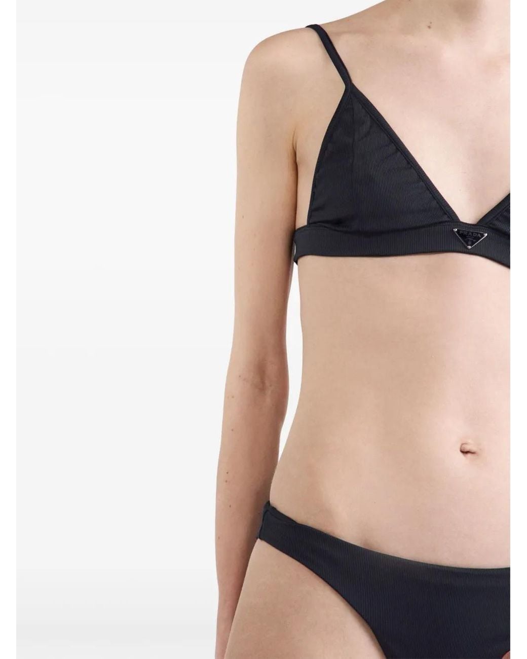 Prada Ribgebreide Bikini in het Blue