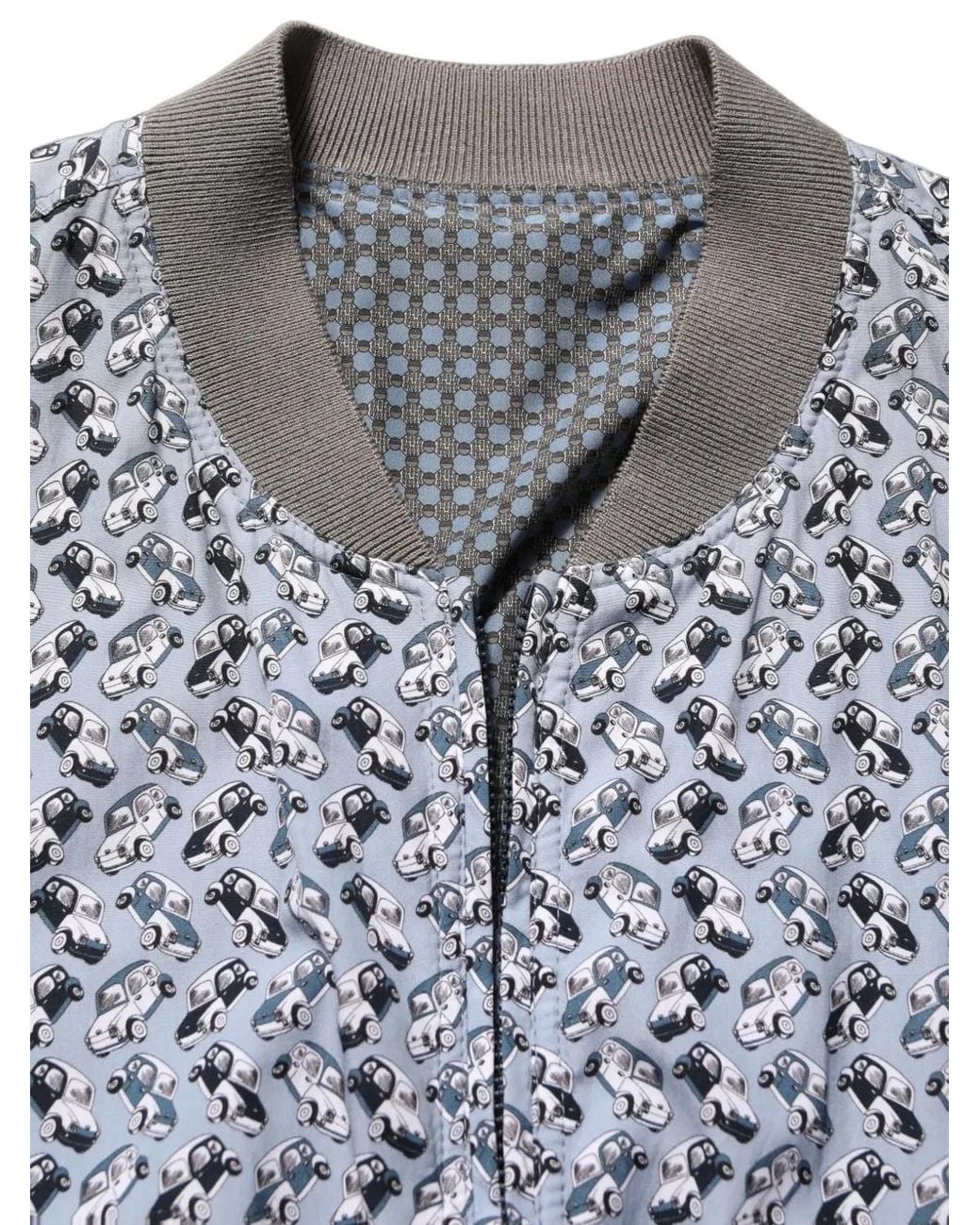 Dolce & Gabbana Gray Car-Print Bomber Jacket for men