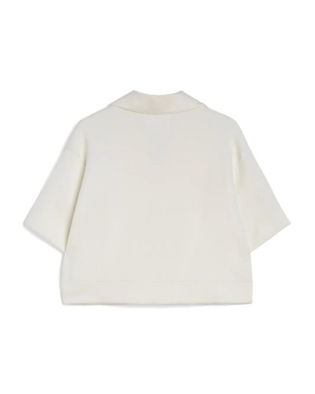 Jil Sander White Cropped Polo Shirt