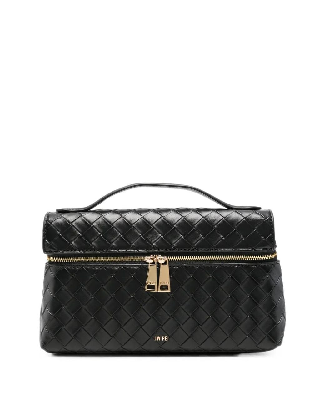 JW PEI Black Thea Woven Clutch Bag