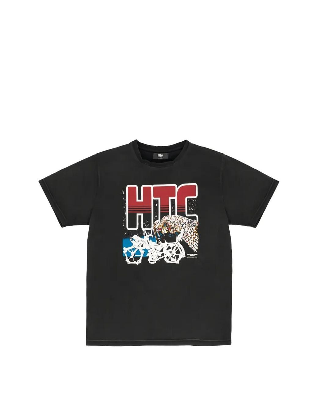 HTC Black Logo-Print Cotton T-Shirt for men