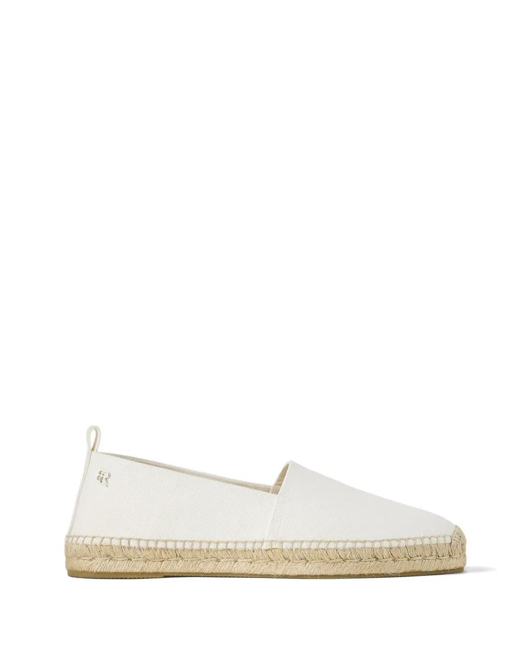 Ralph Lauren White Logo-Plaque Espadrille for men