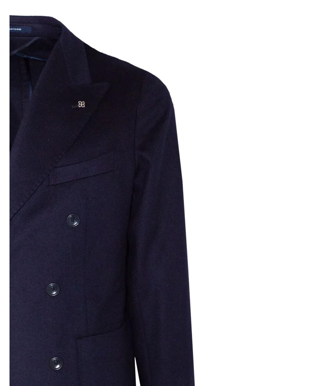 Tagliatore Blue Double-Breasted Jacket for men