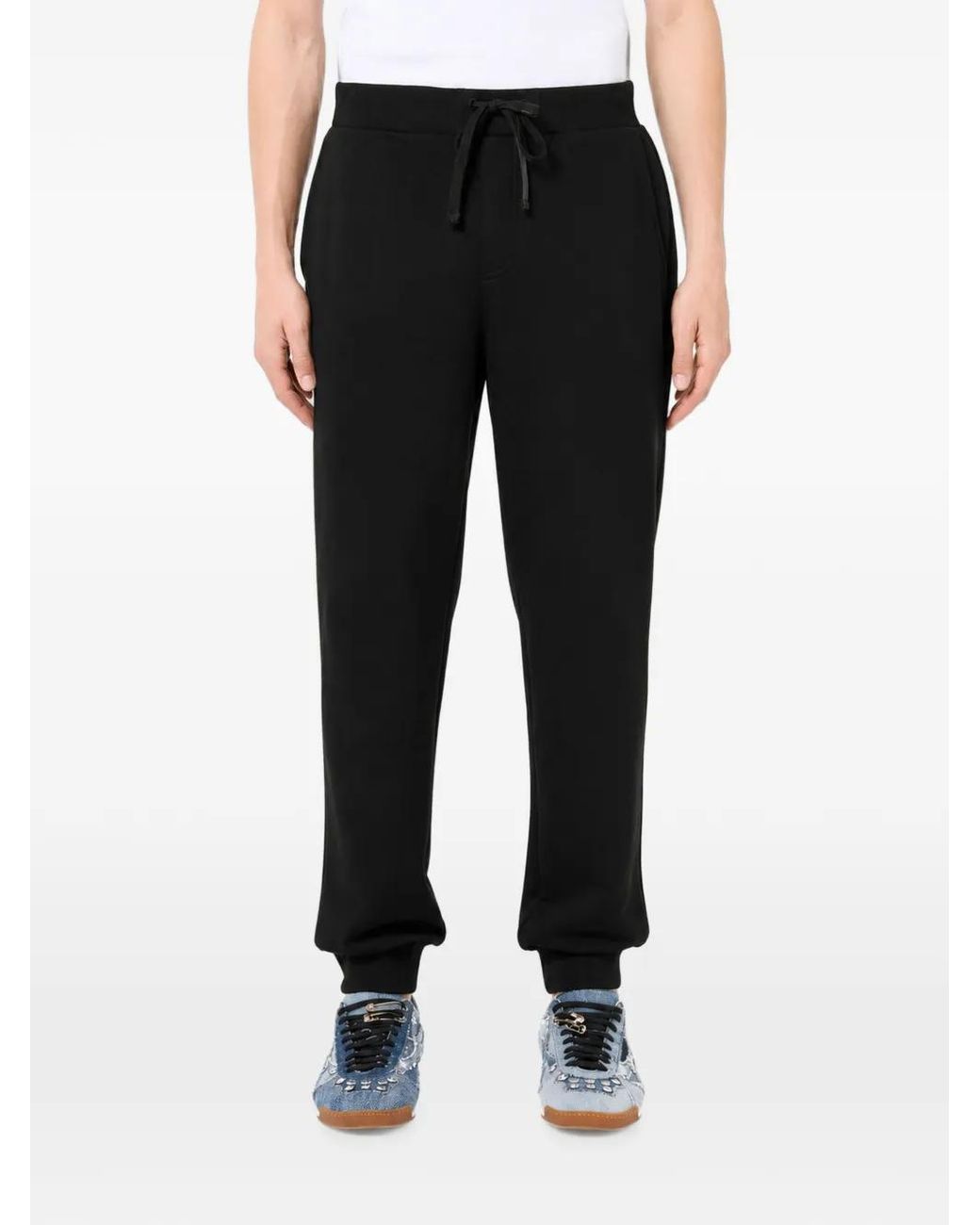 Iceberg Black Pantalon De Jogging À Logo Brodé for men
