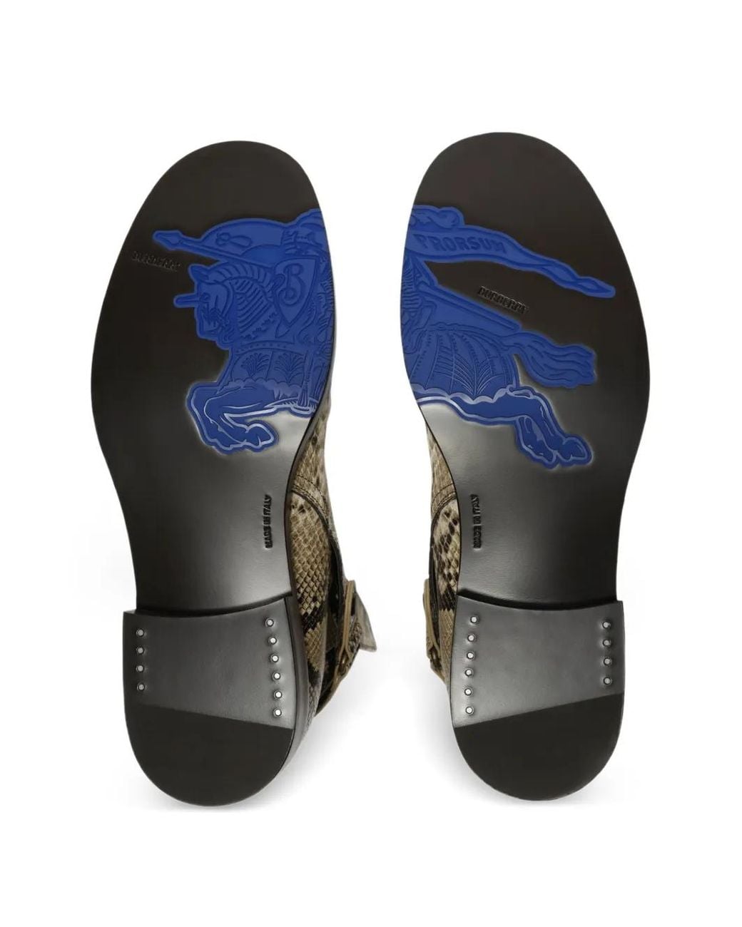 Burberry Ledger Leren Laarzen Met Python-Print in het Brown voor heren