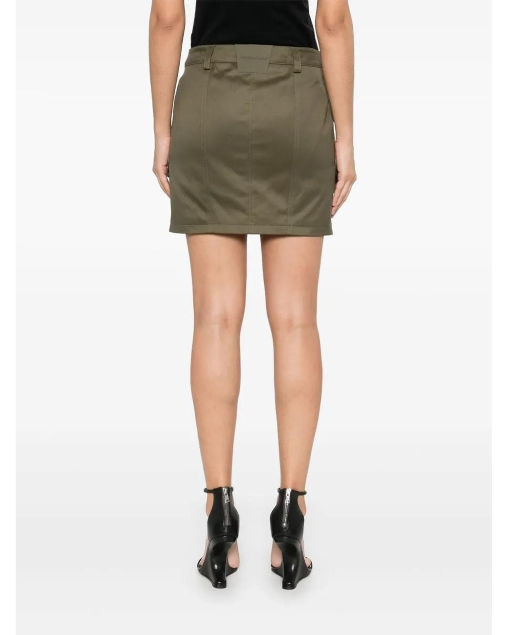 Mugler Cargo Mini-Rok in het Green