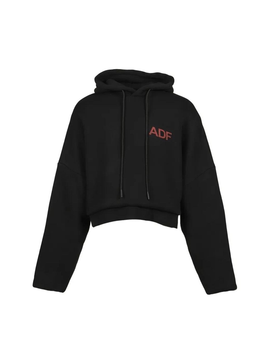ARNODEFRANCE Black Hoodie Crop À Logo Imprimé for men
