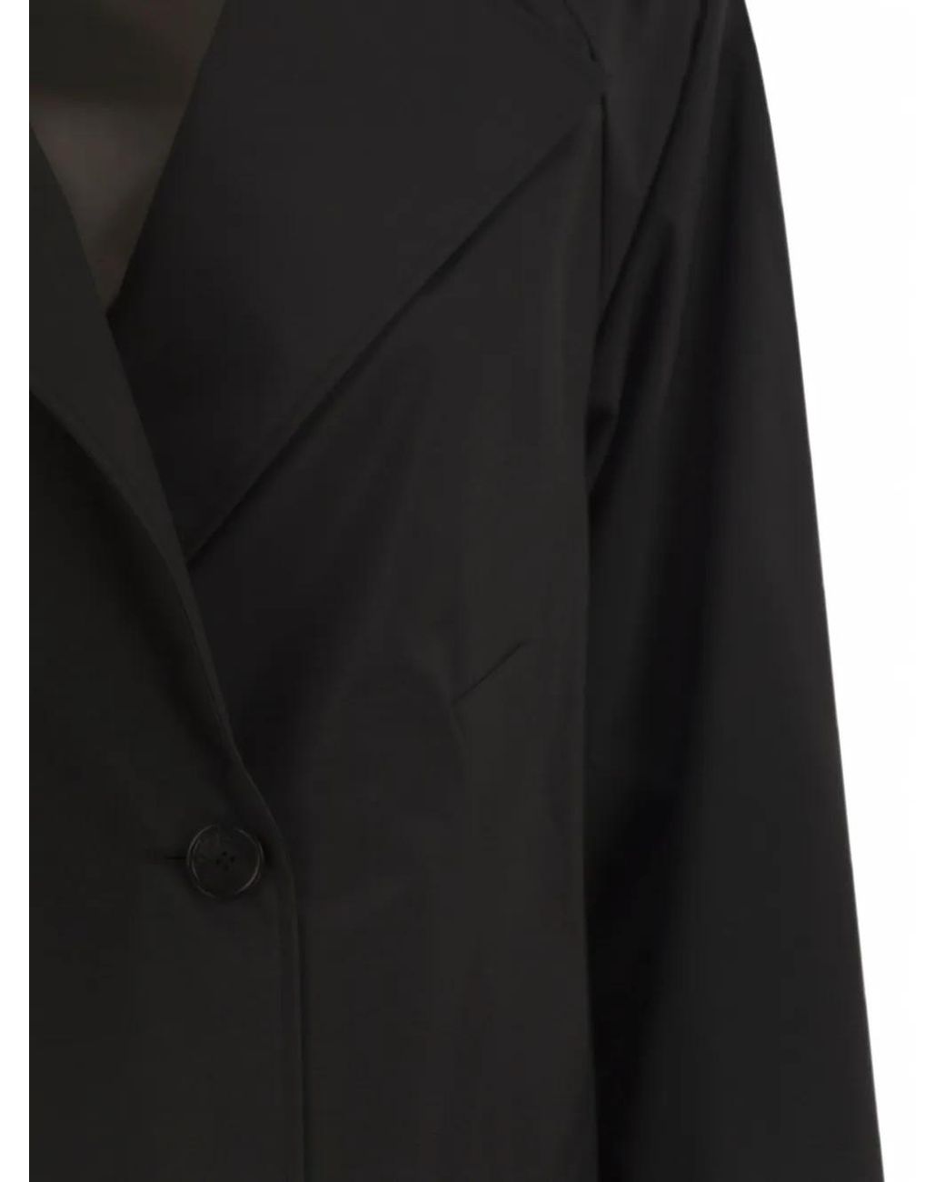 Weekend by Maxmara Black Double-Breasted Cropped Jacket